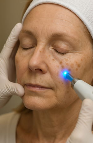Tratamiento con Láser Azul para Manchas Pigmentarias Superficiales