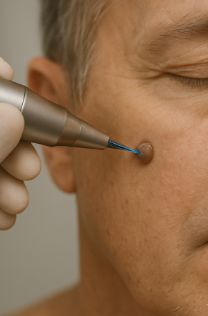 Eliminación de Verrugas, Fibromas y Lesiones Cutáneas con Láser Azul